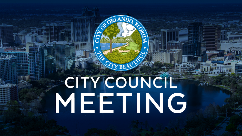Image featuring 'City Council Meeting' text alongside the City of Orlando logo.