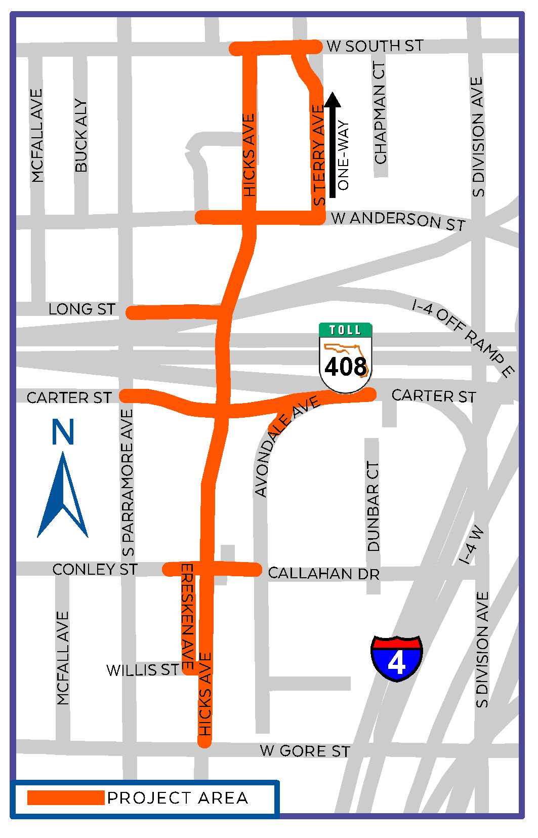Hicks Avenue Project Location Map